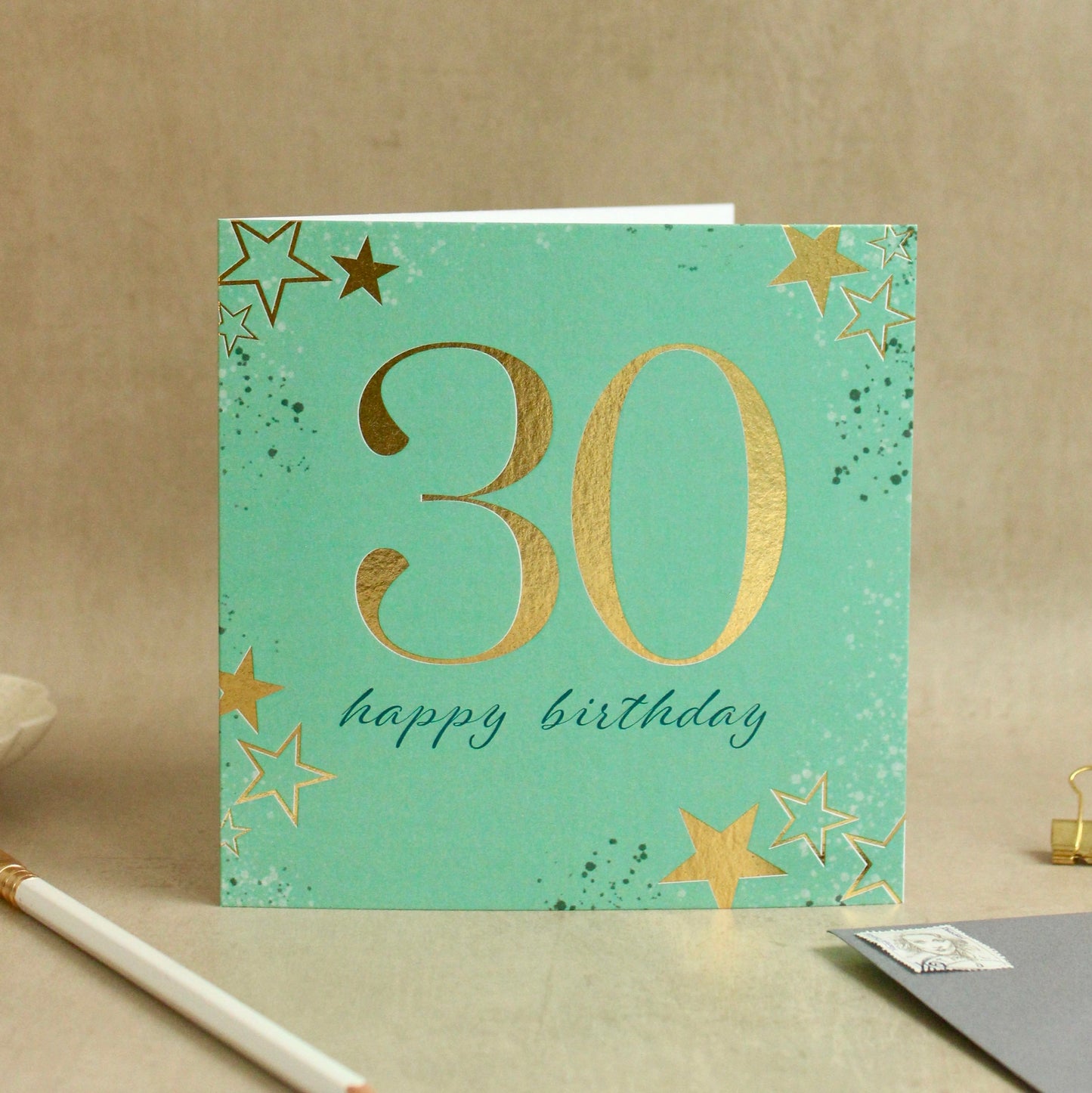 30th Birthday - Gold Foiled Card
