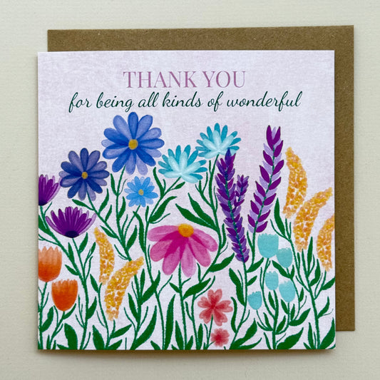 Thank You Blossom Floral Card