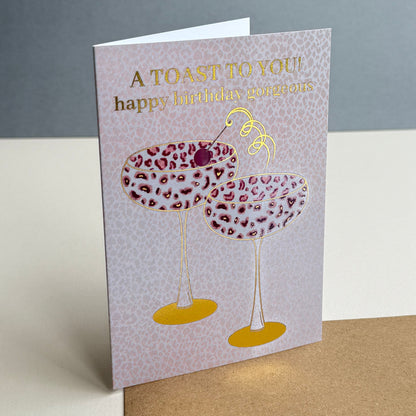 A Toast To You Birthday Card