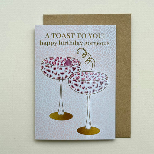 A Toast To You Birthday Card