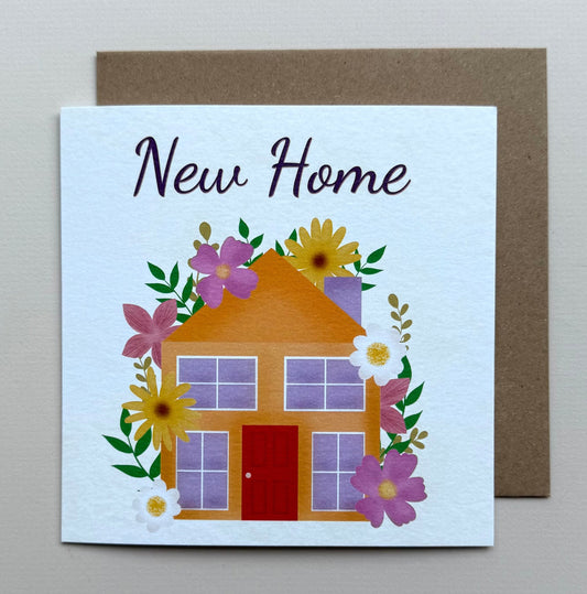 New Home Floral Greeting Card