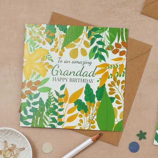 Grandad Nature Inspired Birthday Card