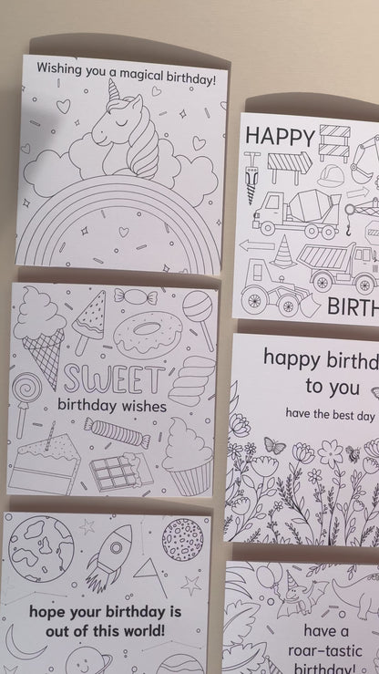 Colouring In Greeting Cards (6 pack)