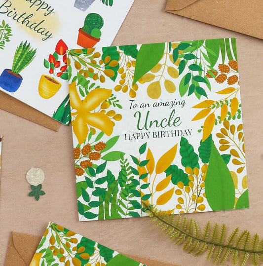 Uncle Nature Inspired Birthday Card