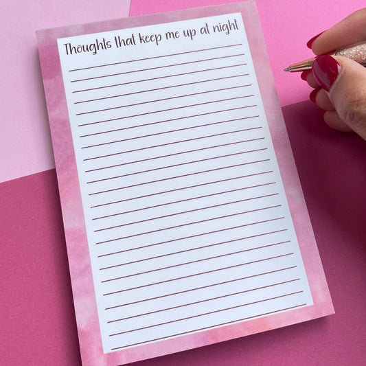 Thoughts That Keep Me Up At Night A6 Notepad