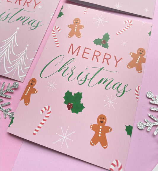 set of 4 assorted christmas cards